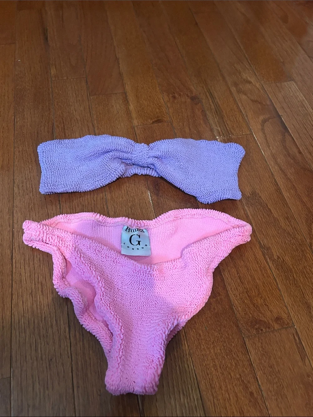 Hunza G Jean Bikini - Pink & Lavender